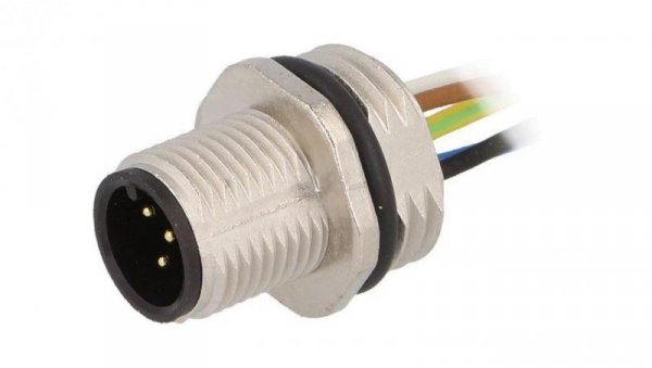 Gniazdo męskie M12 5-pin na panel ESTGH050MSS00,5E05 (M16)