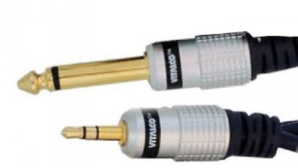 VITALCO MK67 Kabel Audio mini Jack 3,5mm Stereo (wtyk) / Jack 6,3mm Mono (wtyk) 3m
