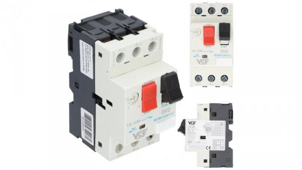 Wyłącznik silnikowy 1,6A- 2,5A 3P 6kV 230/400V GV-2 VCX