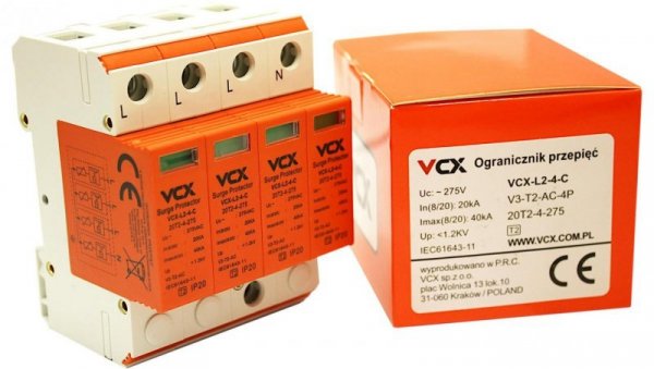 Ogranicznik przepięć 7kA AC 275V C Typ T2 In=20kA, Imax=50kA Iimp=7kA 1,5kV