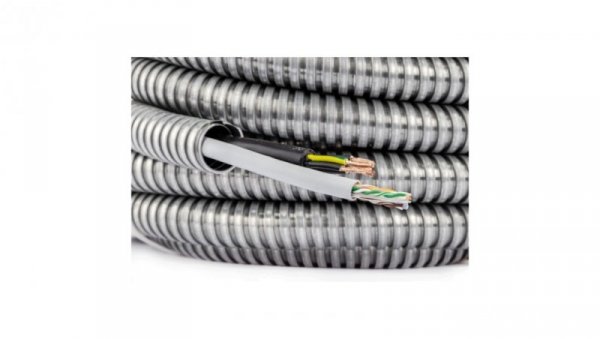 Peszel ochronny metalowy Anaconda Multiflex roz.25 25/21,2mm bezhalogenowy samogasnący rura karbowana elastyczna FCCN 1250N UV