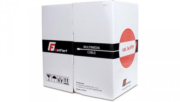 Kabel skrętka kat. 5e F UTP PVC, 305m (GF-5FTP-E-PVC-305) GETFORT
