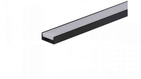 Profil led Glaze 1m czarny z osłoną mleczną ML