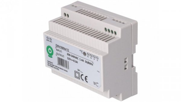 Zasilacz na szynę DIN 12V 100W