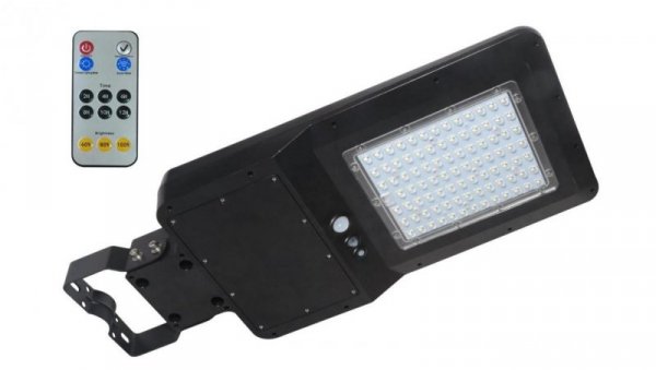 Lampa solarna uliczna parkowa 40W barwa 4000K montaż słup/ściana