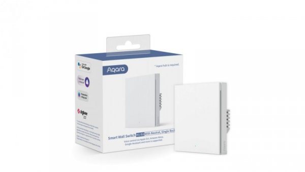 Przełącznik z Neutral, Zigbee 3.0, EU, WS-EUK03 Aqara Wall Single Switch H1