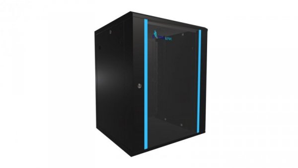 Szafa rack montowana na ścianie Extralink 15U 600x600 Czarna