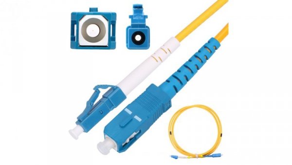 Patchcord Jednomodowy, Simplex, G652D, 3mm, 3m Extralink LC/UPC-SC/UPC