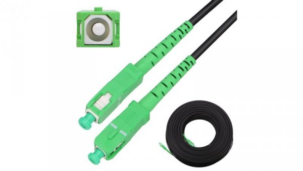 Patchcord Okrągły, wiszący, jednomodowy, Simplex, G.657A2, 140m Extralink SC/APC-SC/APC