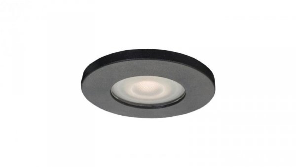 Okrągłe oczko podtynkowe GU10 z serii LAGOS czarne do łazienki holu LP-440/1RS BK Light Prestige