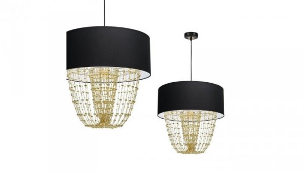 Lampa wisząca ALMERIA BLACK/GOLD 1xE27 MLP6442 Milagro