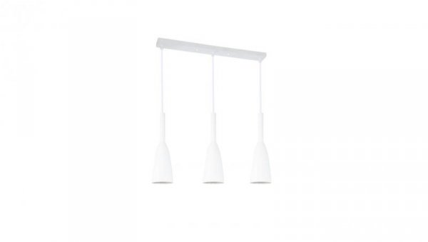 Lampa wisząca SOLIN z trzema kloszami w kształcie tubek biała nad stół LP-181/3L WH Light Prestige