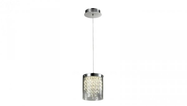 Lampa wisząca z kryształkami w szklanej tubie CANTOS do jadalni LP-1114/1P Light Prestige