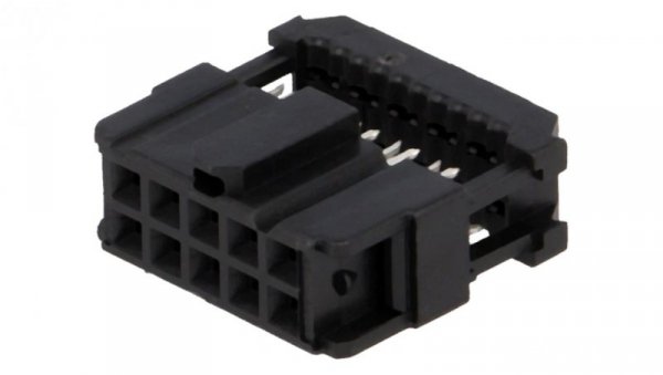 Wtyk IDC żeńskie 10-pin IDC na taśmę 1,27mm złocony czarny 1658621-1