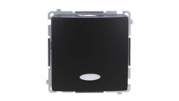 Simon Basic Łącznik jednobiegunowy z podświetleniem LED (moduł) 10AX, 250V, szybkozłącza, czarny BMW1L.01/49