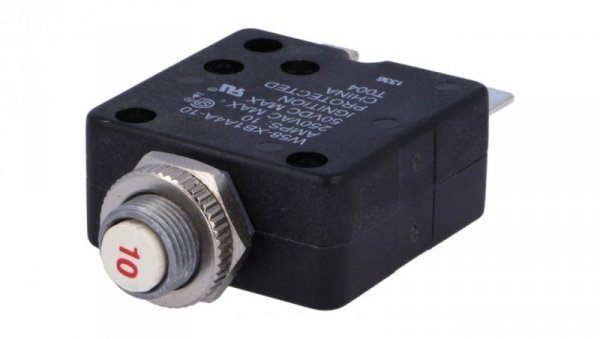Wyłącznik nadprądowy 250VAC 50VDC 10A SPST-NC na panel 1393249-7