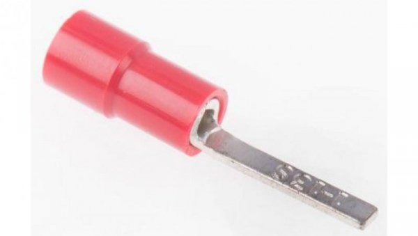 Konektor płaski, Czerwony 16AWG 1.5mm2 22AWG 0.5mm2, RS PRO Bez osłony /100szt./
