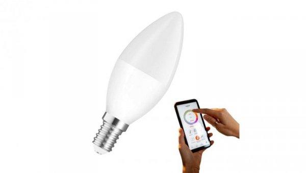 Żarówka LED E14 230V 5W biała CCT ściemnialna 410lm Sterowana WiFi