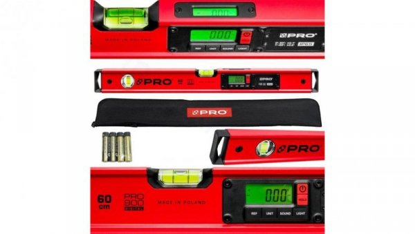 Poziomnica elektroniczna IP65 PRO900 DIGITAL 60CM + pokrowiec