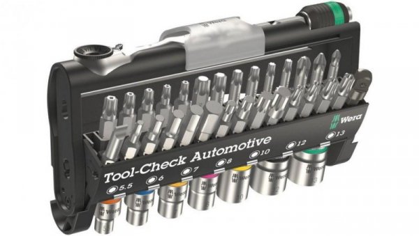 ZESTAW TOOL-CHECK, GRZECHOTKA+GROTY+KLUCZE 38CZ.
