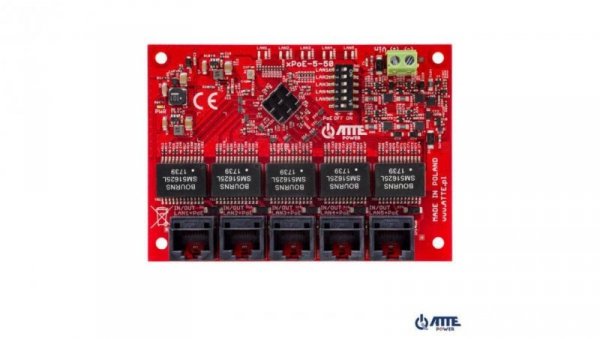 Switch PoE, 5 portowy gigabit 10/100/1000Mbps (2xPoE 100W + 3xPoE 70W)