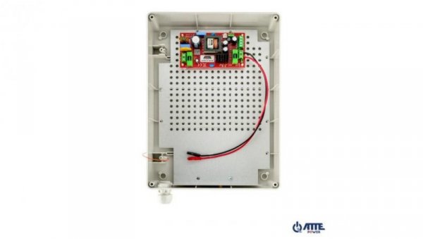 Zasilacz buforowy SMPS 12V 8A 100W obudowa zewnętrzna ABOX-XL1 (1x AKU 18Ah)