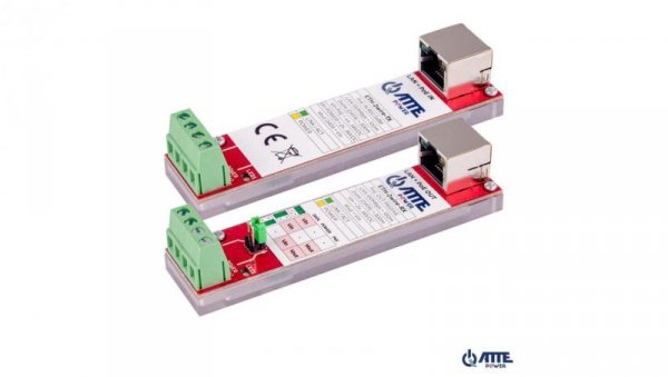 Zestaw do transmisji LAN + PoE po 2 żyłach 1 kanał 100Mbps, zasięg do 300m, złącza RJ45 / śrubowe