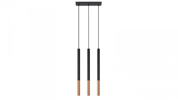 Lampa wisząca MOZAICA 3L czarny/miedź