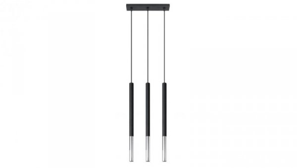 Lampa wisząca MOZAICA 3L czarny/chrom