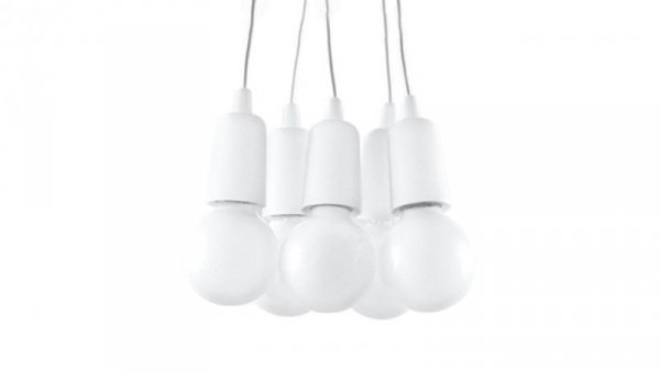 Lampa wisząca DIEGO 5 biała