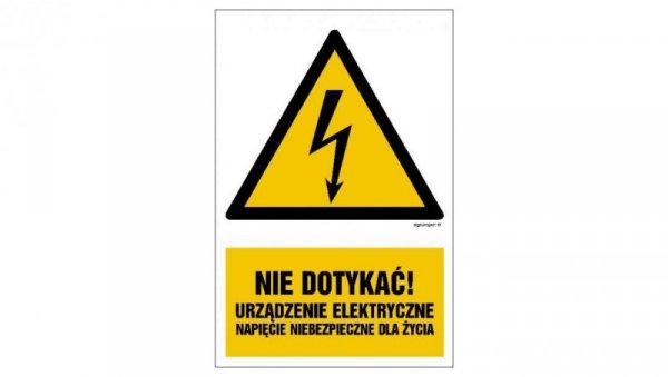 ZNAK - HA024 Nie dotykać 10 x 15 cm FN - Folia samoprzylepna
