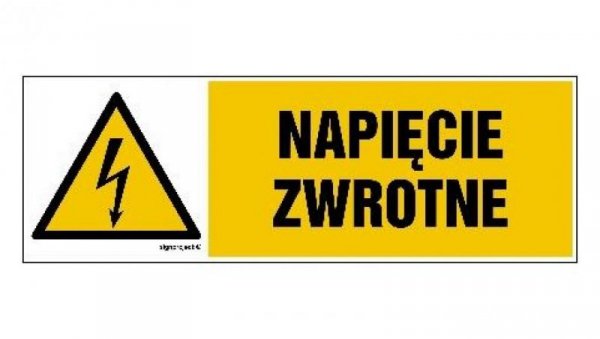 ZNAK - HB012 Napięcie zwrotne 45 x 15 cm FN - Folia samoprzylepna