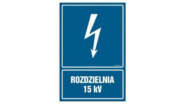 ZNAK - HG039 Rozdzielnia 15 kV 10 x 15 cm PN - Płyta 1mm