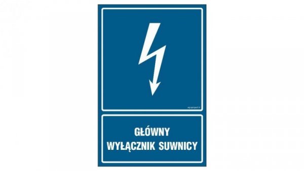 ZNAK - HG040 Główny wyłącznik suwnicy 50 x 75 cm FN - Folia samoprzylepna