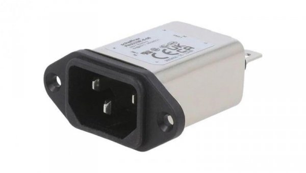 Złącze zasilające AC męskie 15A 250VAC C14 (E) 75uH FN9222R-15-06