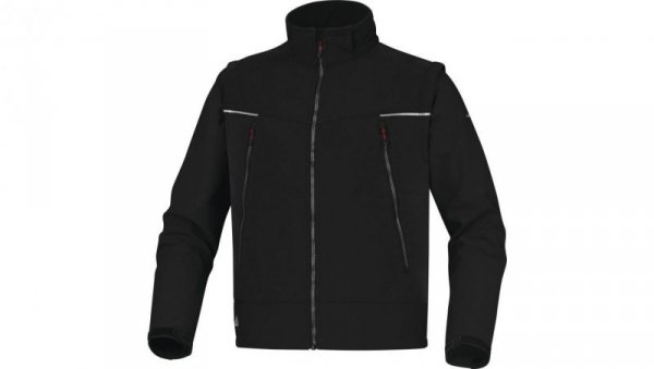Bluza softshell z poliestru i elastanu, 3 warstwy laminowane ORSA, kolor: czarny, rozmiar: L / ORSANOGT
