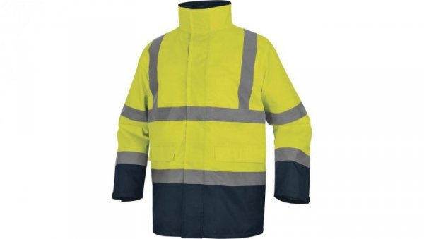 Kurtka ostrzegawcza 5 w 1 z poliestru oxford powlekanego PU SPEED, kolor: ​żółty fluo-granatowy, rozmiar: 5XL / SPEEDJM5X