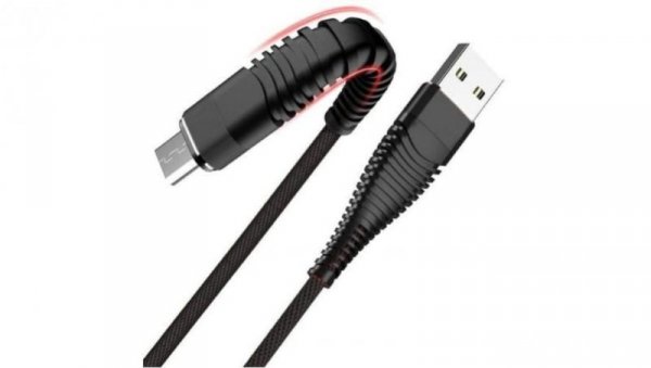 Kabel USB - USB C wzmacniany czarny LB0153 LIBOX