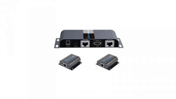 Konwerter HDMI 1x2 1080p 60Hz do 40m po kablu sieciowym Kat6 IR PoC IDATA EX-HL21TY