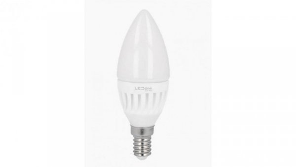 LED line PRIME żarówka LED E14 7W 6500K zimna 1000lm 140lm/w 170-250V C37 ŚWIECZKA 5 lat gwar.