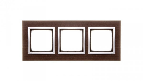 Simon 54 Nature Ramka potrójna drewno SREBRNE WENGE DRN3/84
