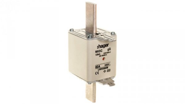 Wkładka bezpiecznika NH3C 80A 500V gG LNH3080M