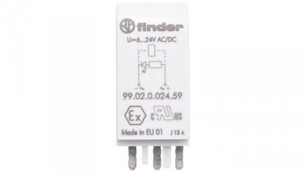 Moduł sygnalizacyjny LED zielony 6-24V AC/DC 99.02.0.024.59