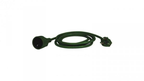 Przedłużacz 1-gniazdo z/u 5m /H05VV-F 3x1/ zielony P0115Z