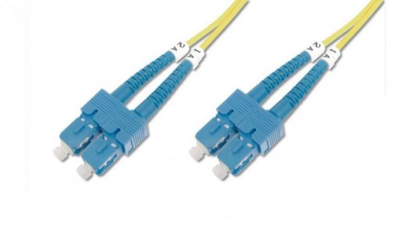 Patch cord światłowodowy SC/SC duplex SM 9/125 OS2 3m LS0H żółty DK-2922-03