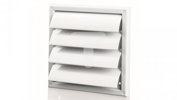 Wylot ścienny żaluzjowy 187x187mm fi 125mm biały MW120AZK