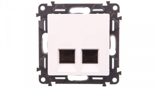 VALENA LIFE Gniazdo komputerowe 2xRJ45 kat.5e FTP białe 753154