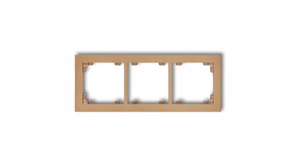 DECO Ramka potrójna złoty metalik 8DR-3