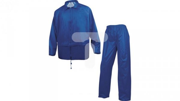 Komplet przeciwdeszczowy bluza + spodnie z poliestru powlekanego PVC kolor niebieski rozmiar XL CORPEN400BRXG