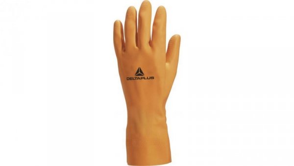 Rękawice z grubego lateksu flokowane dł. 30 cm gr. 1 mm kolor pomarańczowy rozmiar 10/11 MAIN VE450OR10